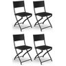 Cadeira Dobravel Bar, Lanchonete Preto - Kit 4 Pc - 2