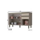 Ver imagem 4 de Cozinha Modulada Henn Connect 8 Peças (2 Armários + 2 Balcões + 2 Paneleiros + 2 Complementos) C8P03