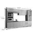 Ver imagem 3 de Cozinha Modulada Henn Connect 8 Peças (2 Armários + 2 Balcões + 2 Paneleiros + 2 Complementos) C8P03