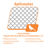 Tela Hexagonal Viveiro Galv. 1/2" Fio 26 1,00x50m Rino Agro - 5
