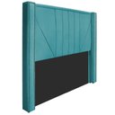 Ver imagem 6 de Kit Cabeceira E Calçadeira Baú Queen 160cm Azul Turquesa
