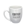 Caneca Coffee 300ml em Cerâmica - Branco Café - 1