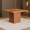 Ver imagem 1 de Mesa de Jantar Quadrada com Tampo Giratório 8 Lugares Multimóveis Cr50231 Cinamomo