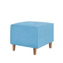 Ver imagem 5 de Kit Amamentação Poltrona + Puff + Almofada Julia Suede Azul Turquesa Inova Decorações