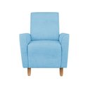 Ver imagem 2 de Kit Amamentação Poltrona + Puff + Almofada Julia Suede Azul Turquesa Inova Decorações