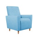 Ver imagem 3 de Kit Amamentação Poltrona + Puff + Almofada Julia Suede Azul Turquesa Inova Decorações