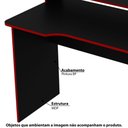 Ver imagem 2 de Mesa Escrivaninha Gamer com 4 Nichos Tecno Mobili - Preto/Vermelho
