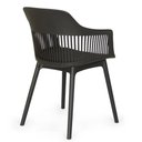 Ver imagem 2 de Kit 6 Cadeiras Marcela Montreal em Polipropileno Assento Estofado Preto