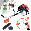 Ver imagem 2 de Roçadeira Dobrável Bipartida Terra Grhb430 43cc C/ Faca 2 Pontas e Carretel + Óleo Stihl