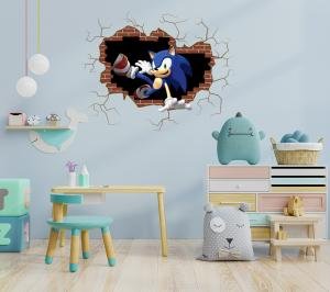 Adesivo de Parede Infantil Sonic Mod. 1