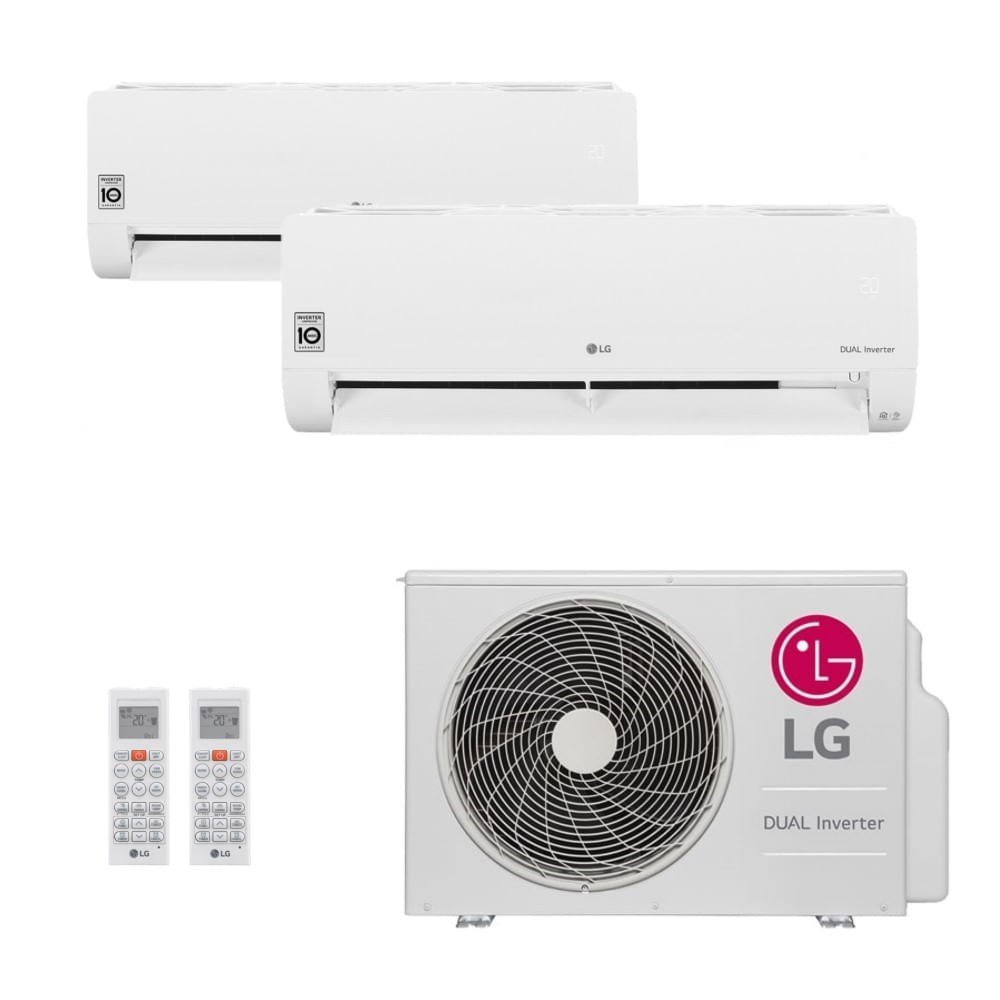 Ar-condicionado Bi-split Hw Lg Dual Inverter Voice 16.000 Btus (1x Evap Hw 9.000 + 1x Evap Hw 12.000 - 1