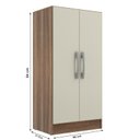 Ver imagem 4 de Armário Multiuso Vaticano 2 Portas Castanho/off - Móveis Sim