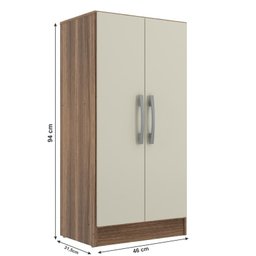 Armário Multiuso Vaticano 2 Portas Castanho/off - Móveis Sim - 4