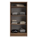 Ver imagem 3 de Armário Multiuso Vaticano 2 Portas Castanho/off - Móveis Sim