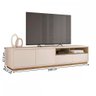 Rack para Tv 75 Polegadas Isis 2 Portas 2 Gavetas Mel/off White - Caemmun - 4