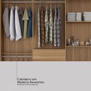 Ver imagem 7 de Guarda Roupa Casal 8 Portas com Espelho e 2 Gavetas Paranaguá - Amêndola Touch