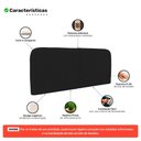 Ver imagem 3 de Cabeceira Painel Orgânico Cama Box King Size Aira 195cm Dobrável Bouclé Preto - Desk Design