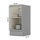 Ver imagem 2 de Balcão para Cozinha 01 Porta Americana Cinza Nature Henn