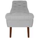 Ver imagem 3 de Puff Recamier Decorativo com Tachas 195 cm Santorini Linho Cinza - Lyam Decor