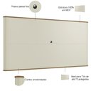 Ver imagem 4 de Rack Sala com Painel para Tv 75 Pol 4 Portas Brise 180cm Pés Dourado Clio I03 Louro Luna - Lyam