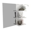 Ver imagem 1 de Espelheira para Banheiro 60cm Multimóveis VCR10088 Mármore Branco