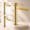 Ver imagem 4 de Torneira Daytona Dourada Alta Aço Inox 304 Premium Goldenx