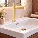 Ver imagem 3 de Torneira Daytona Dourada Alta Aço Inox 304 Premium Goldenx