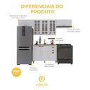 Ver imagem 5 de Armário de Cozinha Modulada Compacta Fidelitá Nara 100% MDF 4 Peças 280cm 10 Portas 2 Gavetas sem