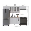 Ver imagem 4 de Armário de Cozinha Modulada Compacta Fidelitá Nara 100% MDF 4 Peças 280cm 10 Portas 2 Gavetas sem