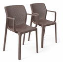 Ver imagem 1 de Kit 2 Cadeiras Sardenha Marrom Fendi