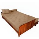 Ver imagem 2 de Sofá Cama Paris Ii Ripado Acquablock Madeira Maciça Natural D33 - Fendi