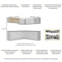 Ver imagem 4 de Armário de Cozinha Completa de Canto com Rodapé Veneza Multimóveis V2096 Branco