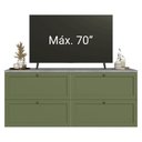 Ver imagem 6 de Rack para Tv até 70 Polegadas 160cm 4 Gavetas Vik Madesa 04 Branco-verde
