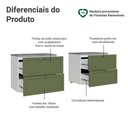 Ver imagem 4 de Rack para Tv até 70 Polegadas 160cm 4 Gavetas Vik Madesa 04 Branco-verde