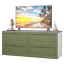 Ver imagem 2 de Rack para Tv até 70 Polegadas 160cm 4 Gavetas Vik Madesa 04 Branco-verde