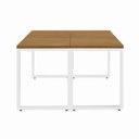 Ver imagem 4 de Plataforma de Trabalho 1,40 m X 1,20 m 2 Pessoas Design Industrial 100% MDF F5 Office Cor:Freijó