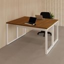 Ver imagem 6 de Plataforma de Trabalho 1,40 m X 1,20 m 2 Pessoas Design Industrial 100% MDF F5 Office Cor:Freijó