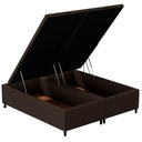 Ver imagem 5 de Base Cama Box Baú Casal Queen 158cm Hit I02 Suede Marrom - Mpozenato
