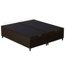 Ver imagem 1 de Base Cama Box Baú Casal Queen 158cm Hit I02 Suede Marrom - Mpozenato
