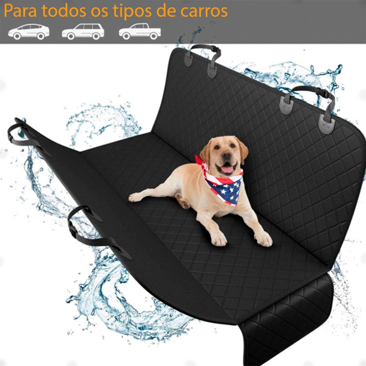 Capa Protetora Banco Carro Luxo Cao Gato Pet Lavável + Guia - 3