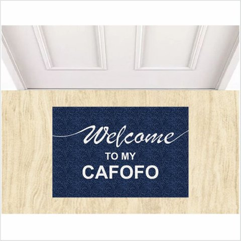 TAPETE PORTA DE ENTRADA SALA COZINHA WELCOME TO MY CAFOFO