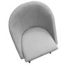 Cadeira Poltrona Arredondada Sued Bege - D'classe Decor - 3