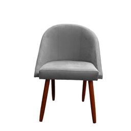 Cadeira Poltrona Arredondada Sued Bege - D'classe Decor - 1