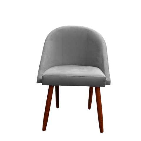 Cadeira Poltrona Arredondada Sued Bege - D'classe Decor