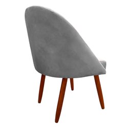 Cadeira Poltrona Arredondada Sued Bege - D'classe Decor - 4