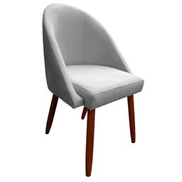Cadeira Poltrona Arredondada Sued Bege - D'classe Decor - 2