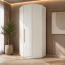 Ver imagem 3 de Guarda Roupa Modulado Canto Oblíquo Casal Seletto Henn 1 Porta MDF MDP Organizador Modular Areia