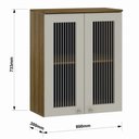 Ver imagem 2 de Armário Aéreo 2 Portas Vidro Canelado 80cm Isis Luciane