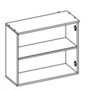 Ver imagem 3 de Armário Aéreo 2 Portas Vidro Canelado 80cm Isis Luciane