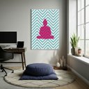 Ver imagem 1 de Quadro Decorativo Buda Estampado 70x50cm Mold Branca
